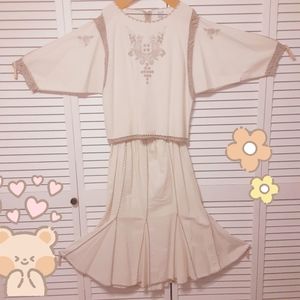 Handcrafted & Embroidered Panella 100% Cotton 2 Piece Dress